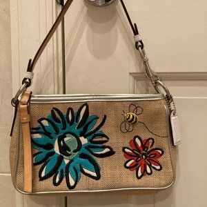 Vintage Coach Floral Embroidered Handbag